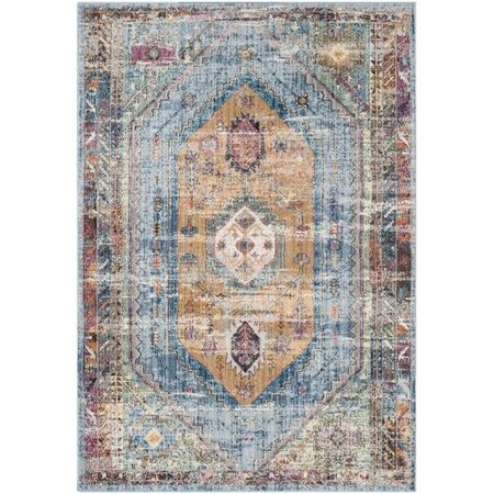 Safavieh 8 x 10 ft. Bristol Power Loomed Large Rectangle Area RugBlue & Camel BTL346C-8